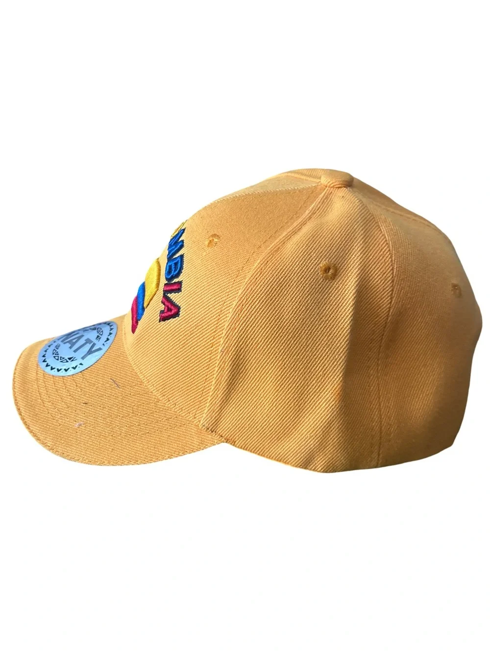 NWT Unisex Colombia Embroidered Yellow Baseball Cap Colombian Flag Hat Sombrero